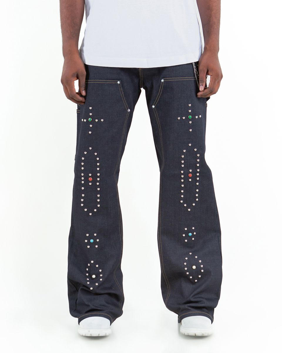 BAGGY COOPER STUDDED DENIM
