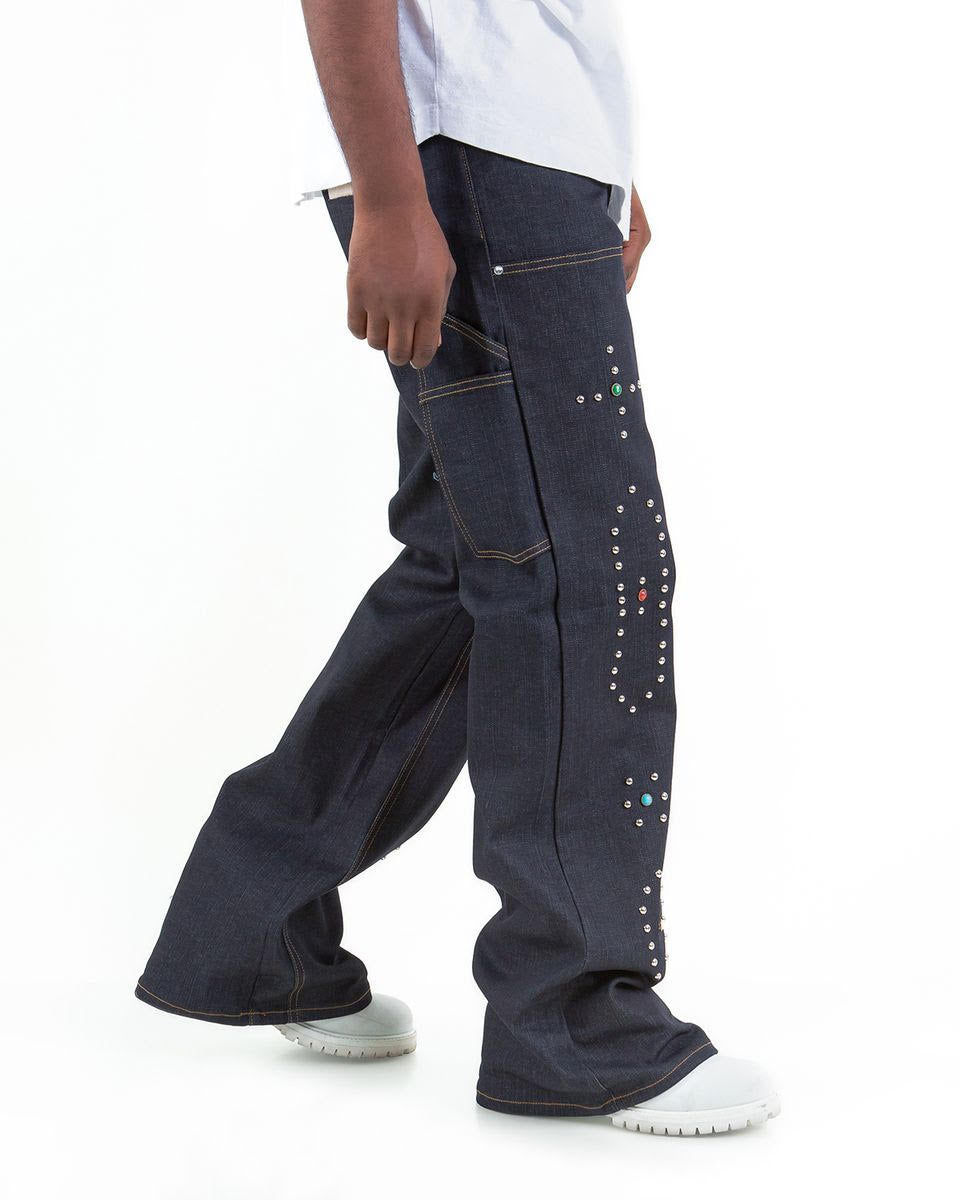 BAGGY COOPER STUDDED DENIM